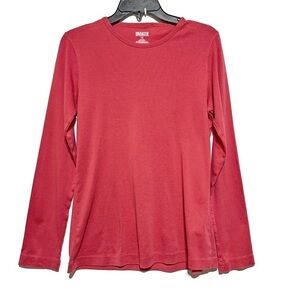 Duluth Trading Co Women's Longtail T- Shirt Long Sleeve Crew Neck In Red Size XS